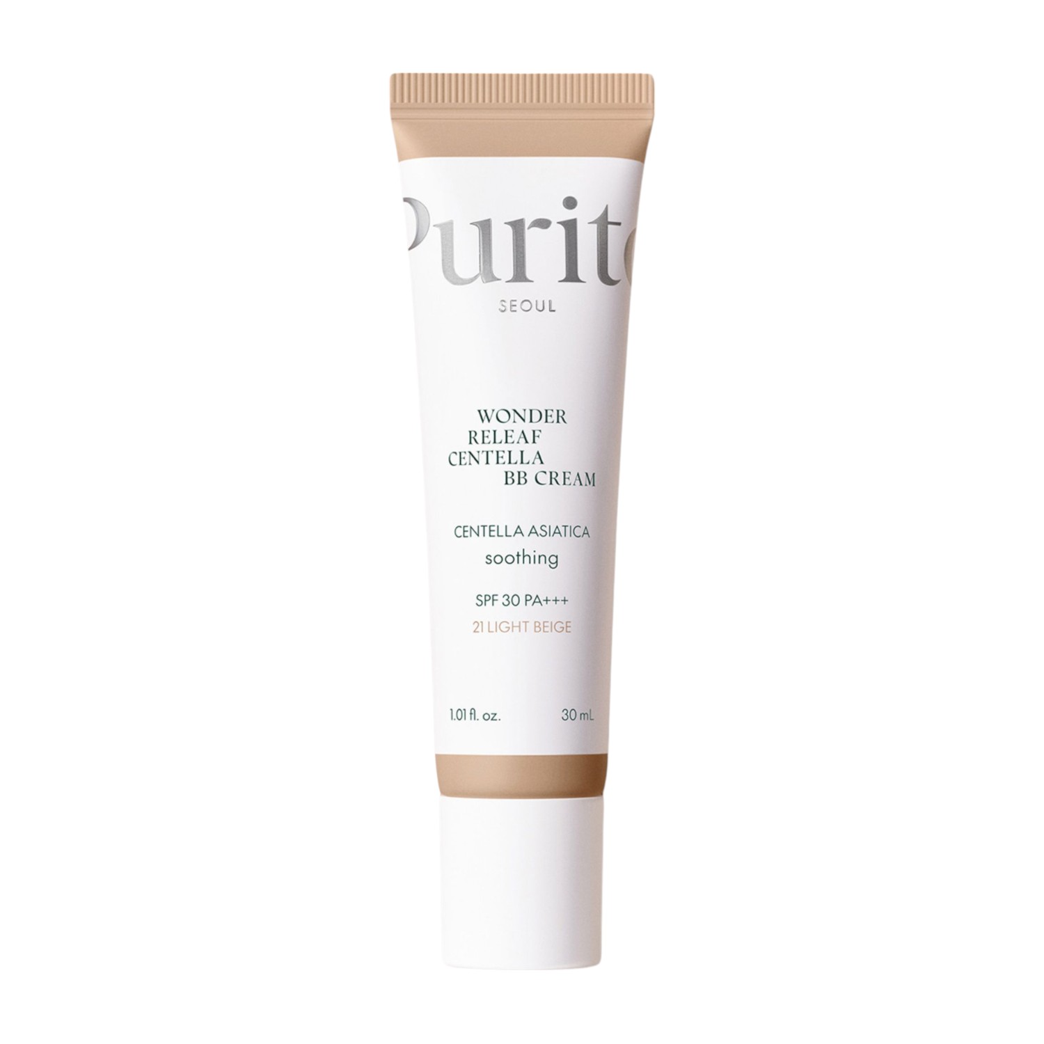 Purito Wonder Releaf Centella BB Cream, 21 Light Beige 