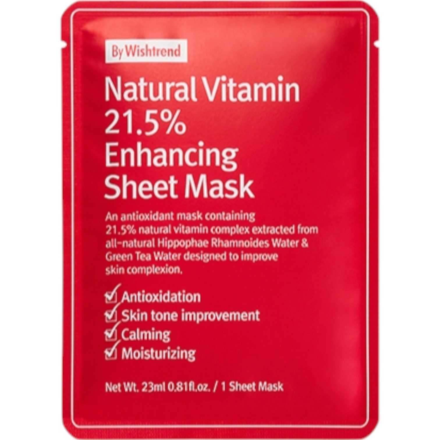 By Wishtrend Maschera in Tessuto Potenziata con Vitamina Naturale al 21,5%