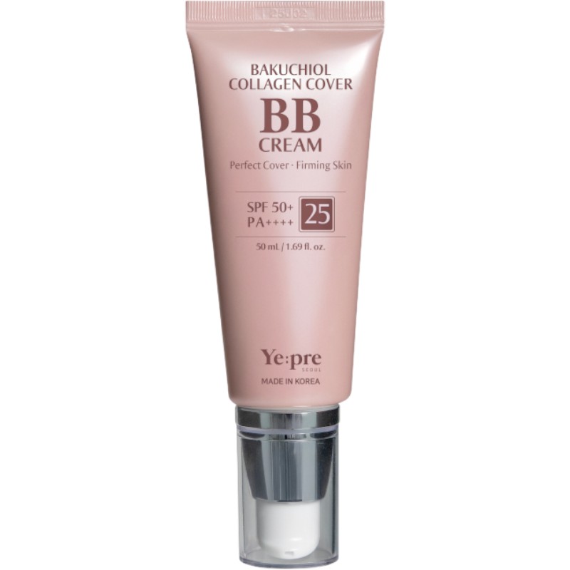 Ye:pre Bakuchiol Collagen Cover BB Cream, Krem BB do twarzy SPF50/PA+++, No. 25, 50ml
