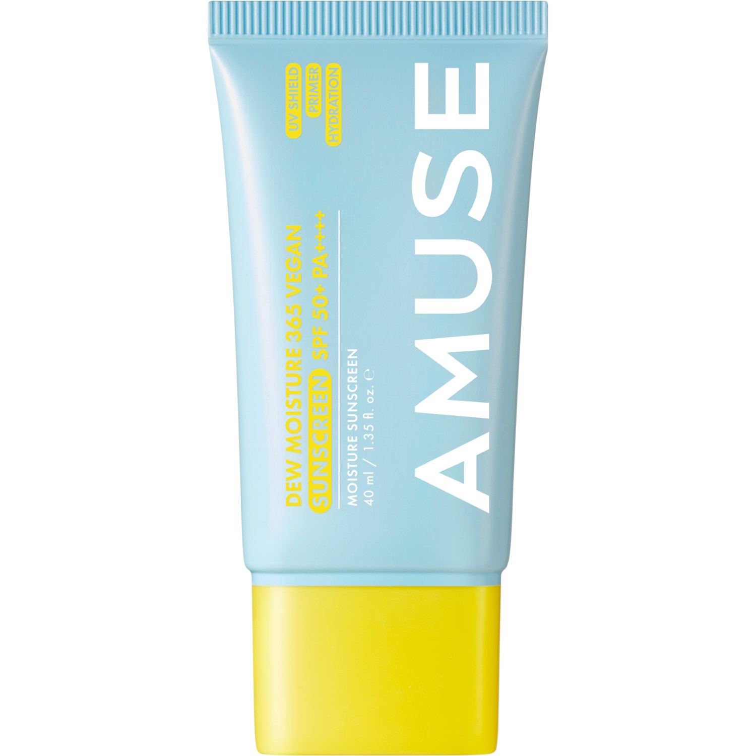 Amuse Dew Moisture 365 Vegan Sunscreen, Krem przeciwsłoneczny, SPF50 Pa++++, 40 ml