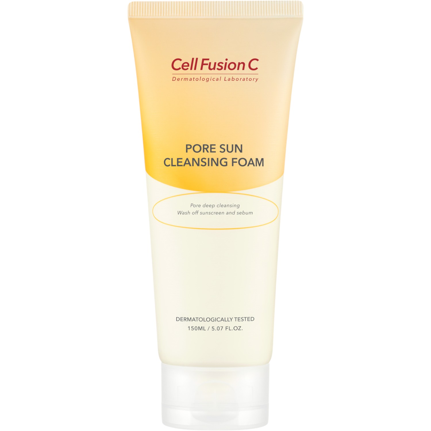 Cell Fusion C Pore Sun Cleansing Foam, Schiuma Detergente per il Viso da Filtri Solari