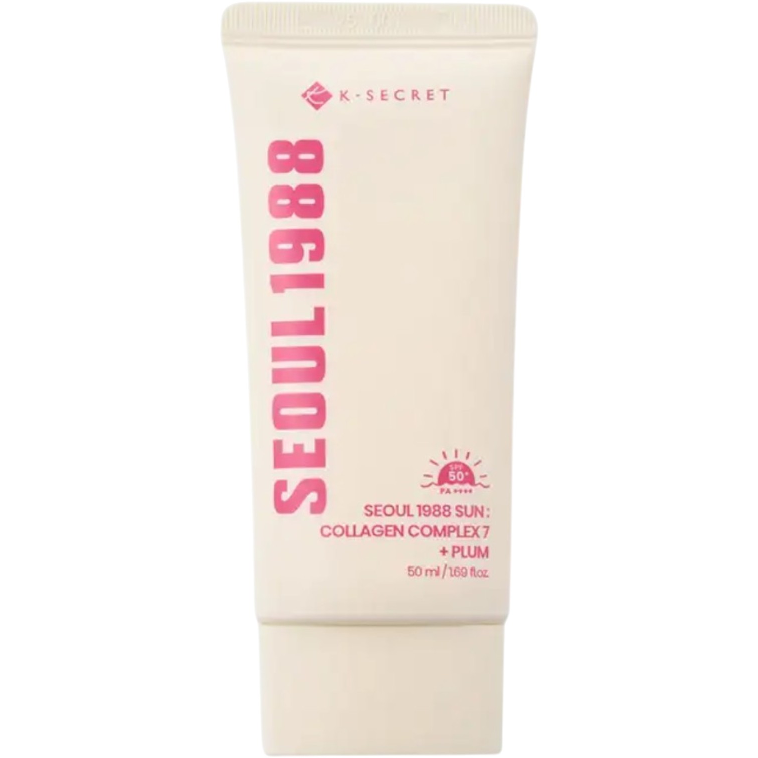 K-Secret Seoul 1988 Sun Collagen Complex 7 + Plum, Przeciwzmarszczkowy krem do twarzy, SPF50+ PA++++ 