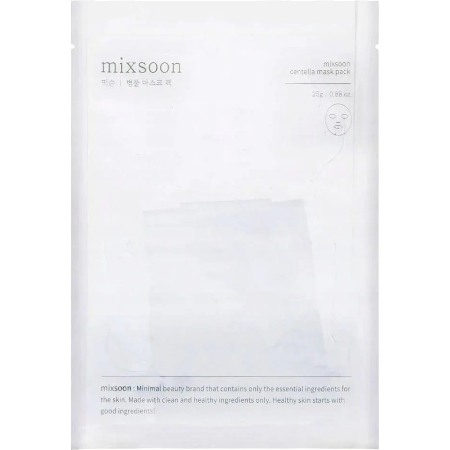 Mixsoon Centella, Maska łagodząca w płachcie