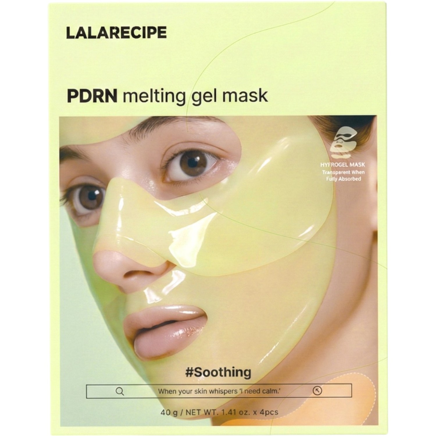 LalaRecipe PDRN Melting Gel Mask, Kojąca maska hydrożelowa do twarzy
