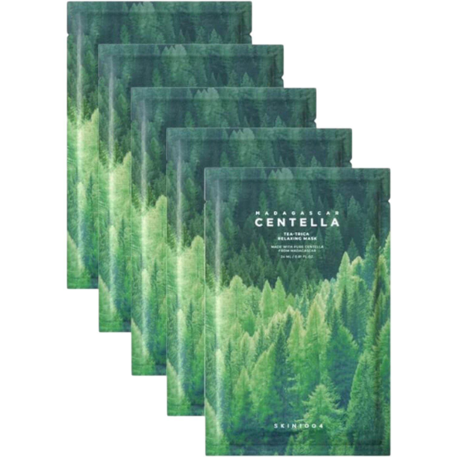 Skin1004 Madagascar Centella Tea-Trica Maschera Rilassante, 5x24ml