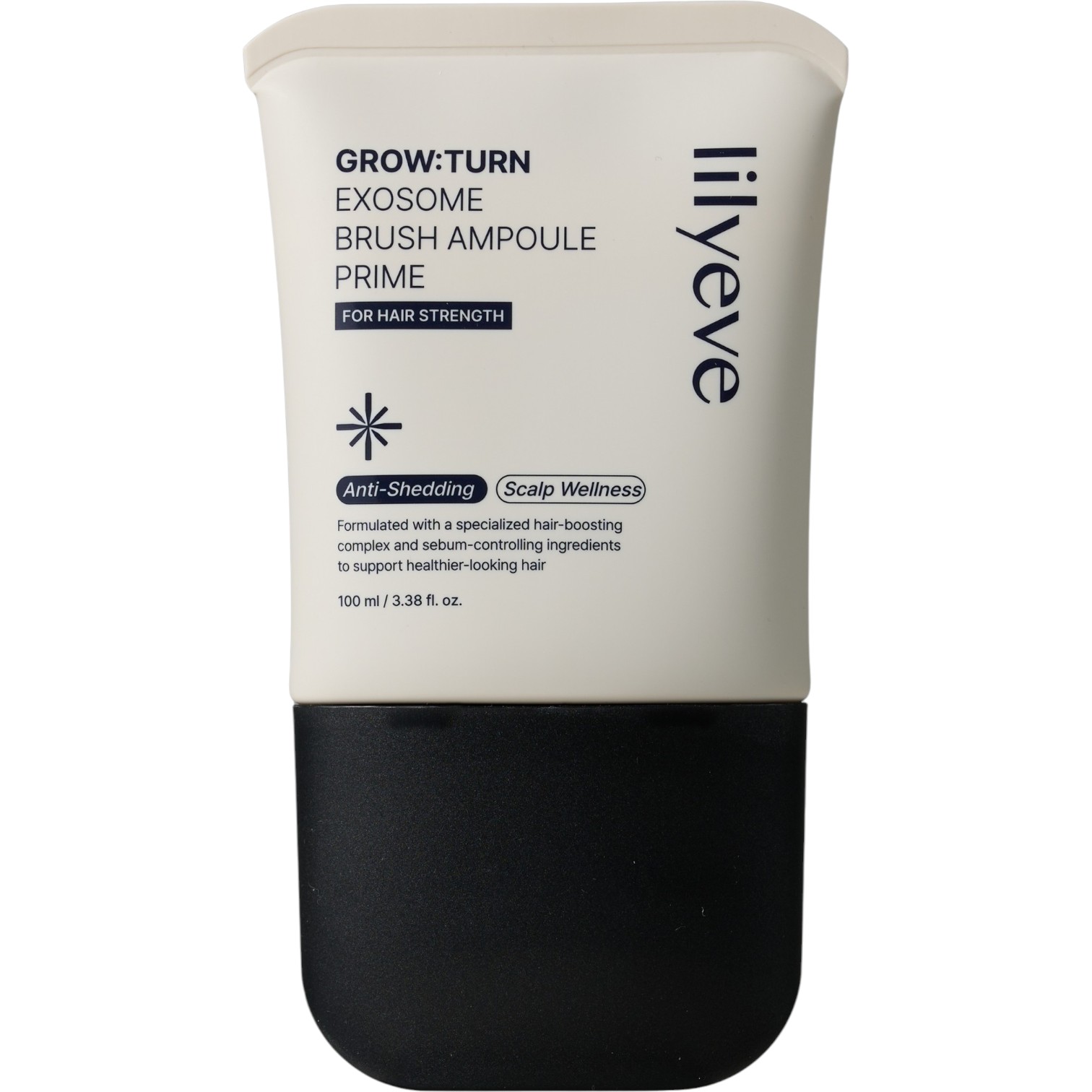 Lilyeve Grow: Turn Exosome Brush Ampoule Prime, lekka ampułka do skóry głowy do włosów cienkich, osłabionych oraz z tendencją do nadmiernego wypadania i przerzedzania u mężczyzn, 100 ml