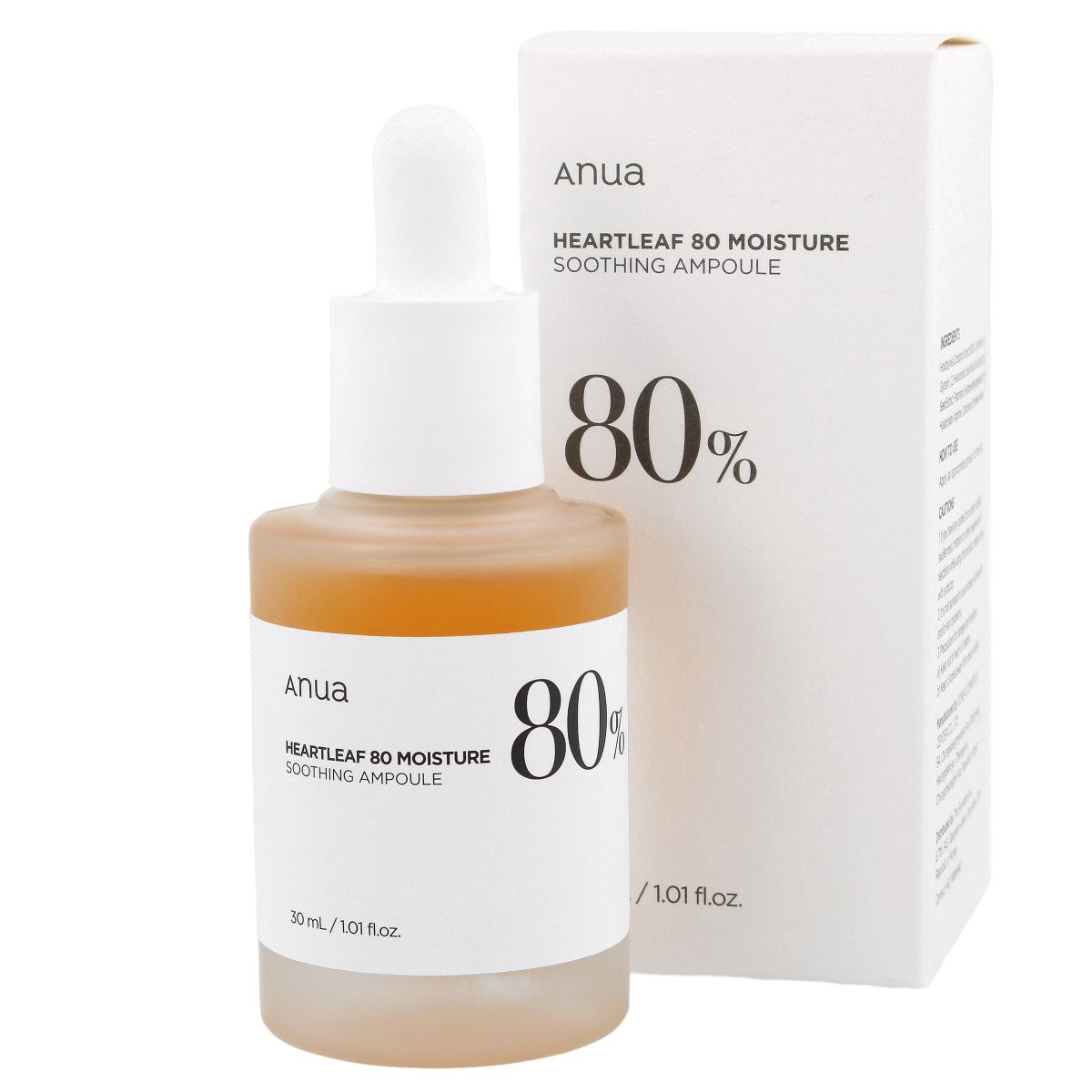 ANUA HEARTLEAF 80% AMPOULE 30 ml Kojące serum do twarzy