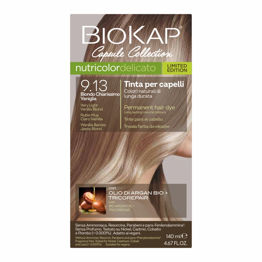 Biokap Nutricolor delicato Wanilia Bardzo jasny Blond 9.13 Farba do włosów 140 ml