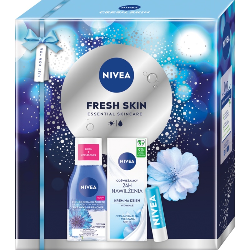 Nivea zestaw Fresh Skin: Krem do twarzy + Balsam do ust + Płyn micelarny