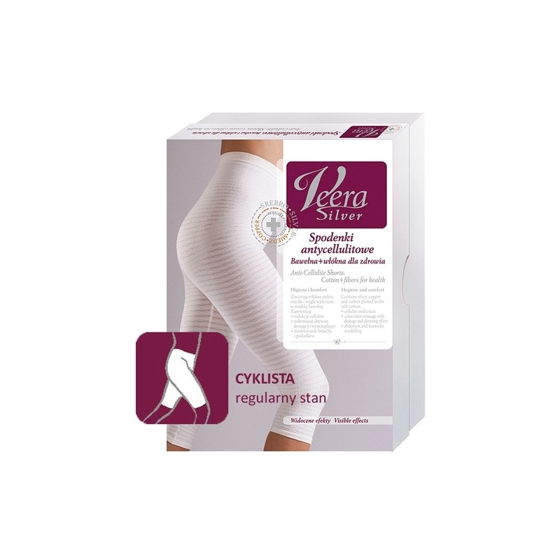 Veera Silver Pantaloncini Anticellulite Modello Ciclista, Taglia S