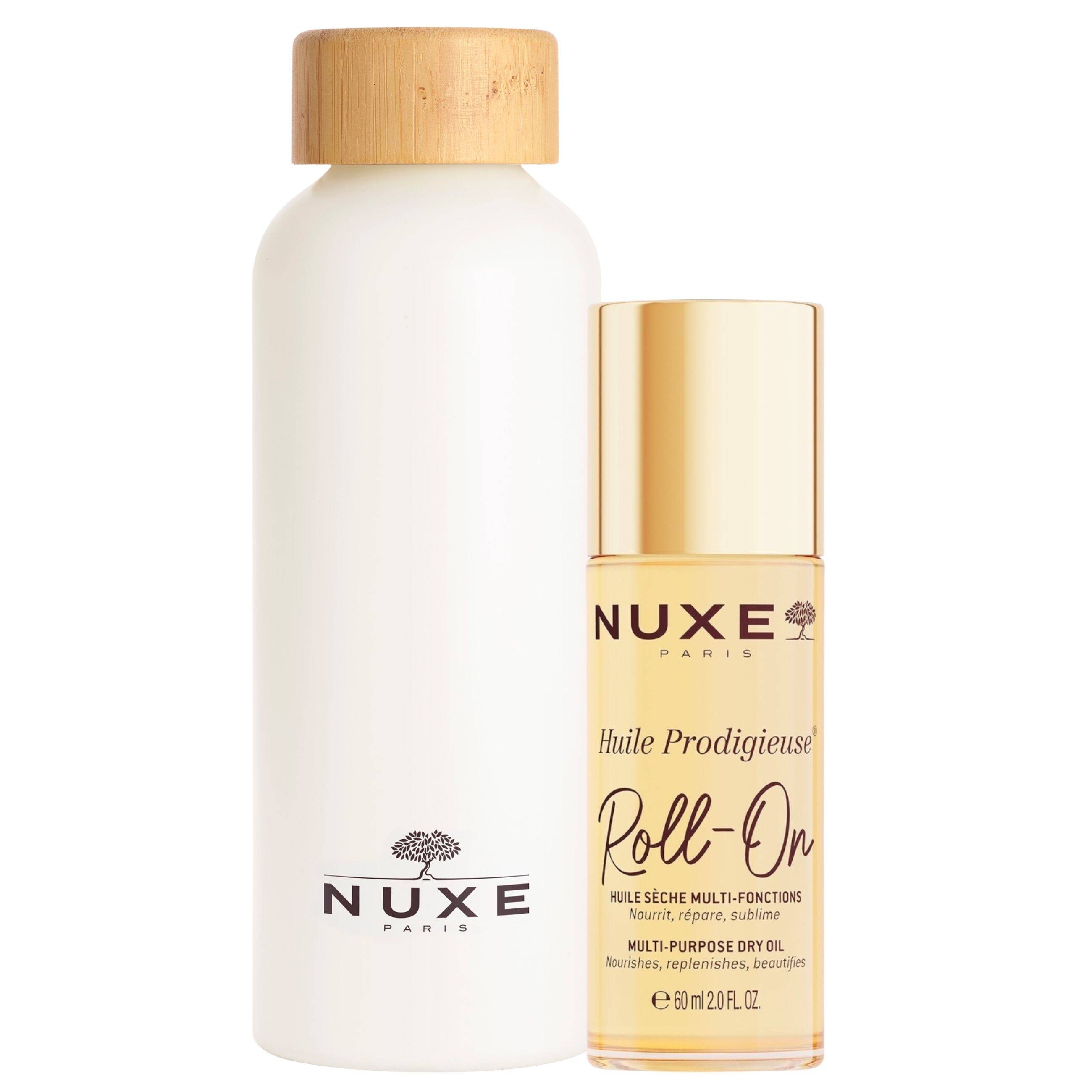 Nuxe Zestaw: HP Suchy olejek roll-on 60ml + Butelka