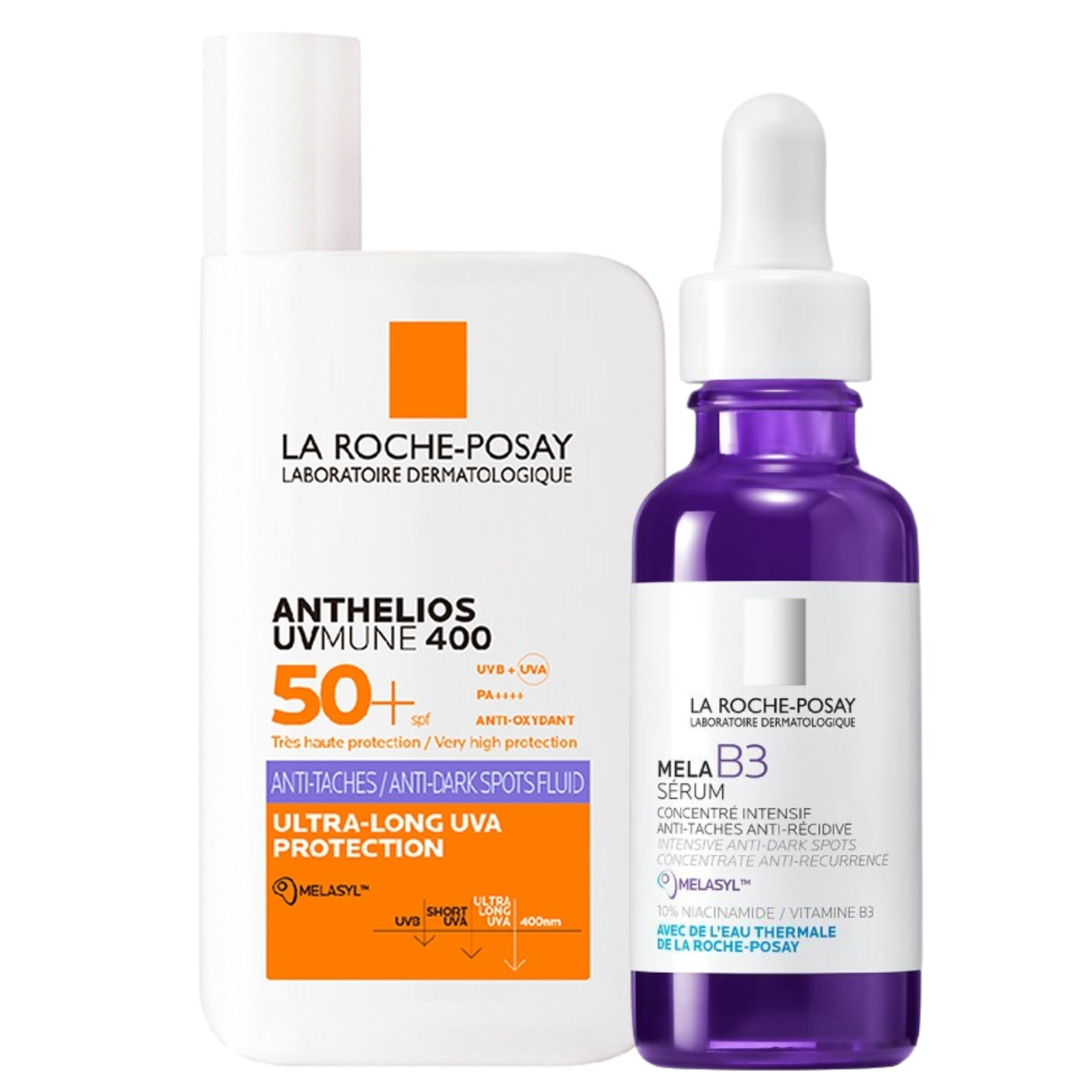 La Roche Zestaw: Mela B3 Serum 30ml + Anthelios UV Mune Fluid SPF50+ 50ml