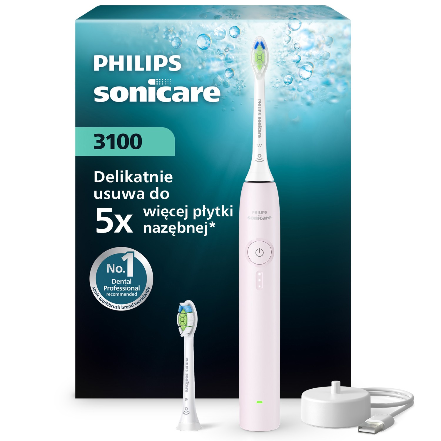 Philips Sonicare Szczoteczka soniczna HX4032/03 + końcówka różowa