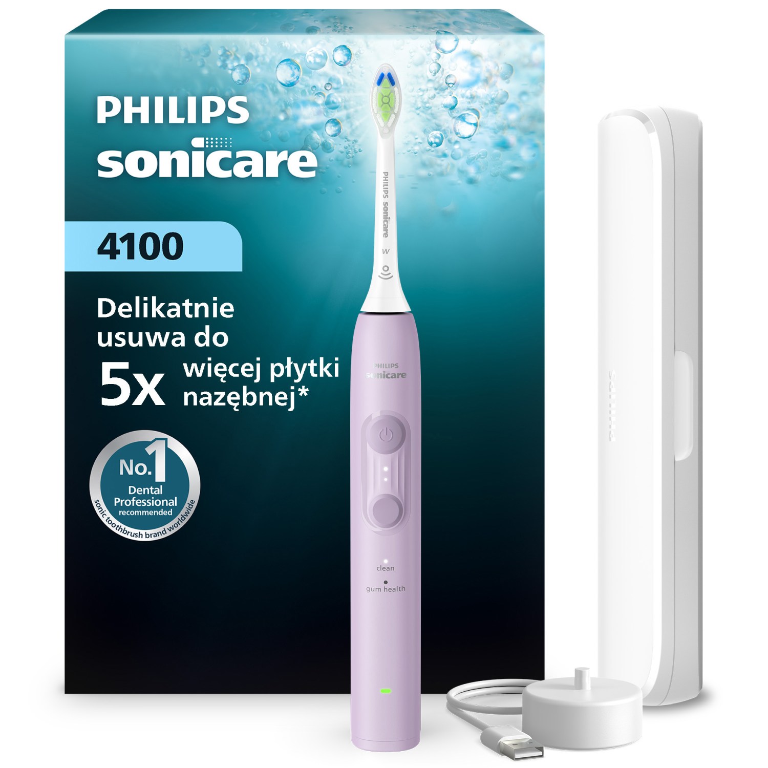 Philips Sonicare Szczoteczka soniczna HX4043/49 fioletowa + etui podróżne