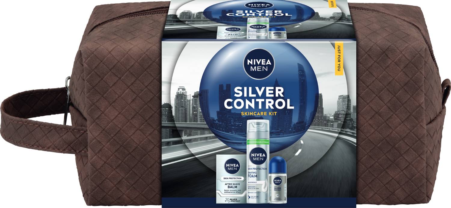Nivea Zestaw Silver Control: Balsam A/S 100 ml + Deo AP 50 ml + Pianka A/S 200 ml
