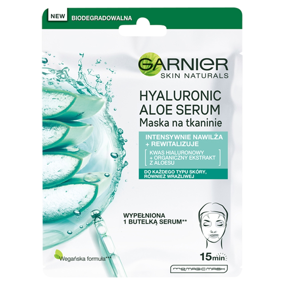 Garnier Skin Naturals Moisture Bomb Hyaluronic Aloe Maska w płachcie 