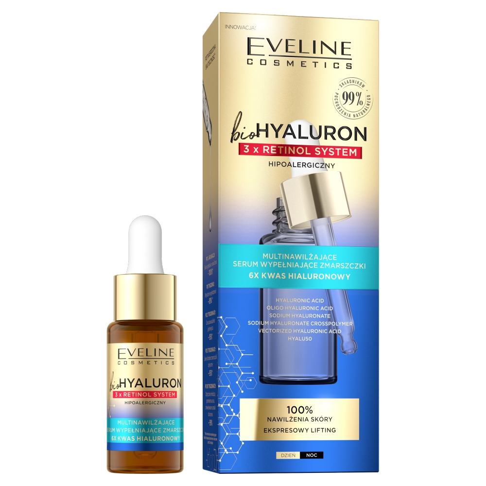 Eveline Biohyaluron 3 X Retinol Serum z kwasem hialuronowym 18 ml