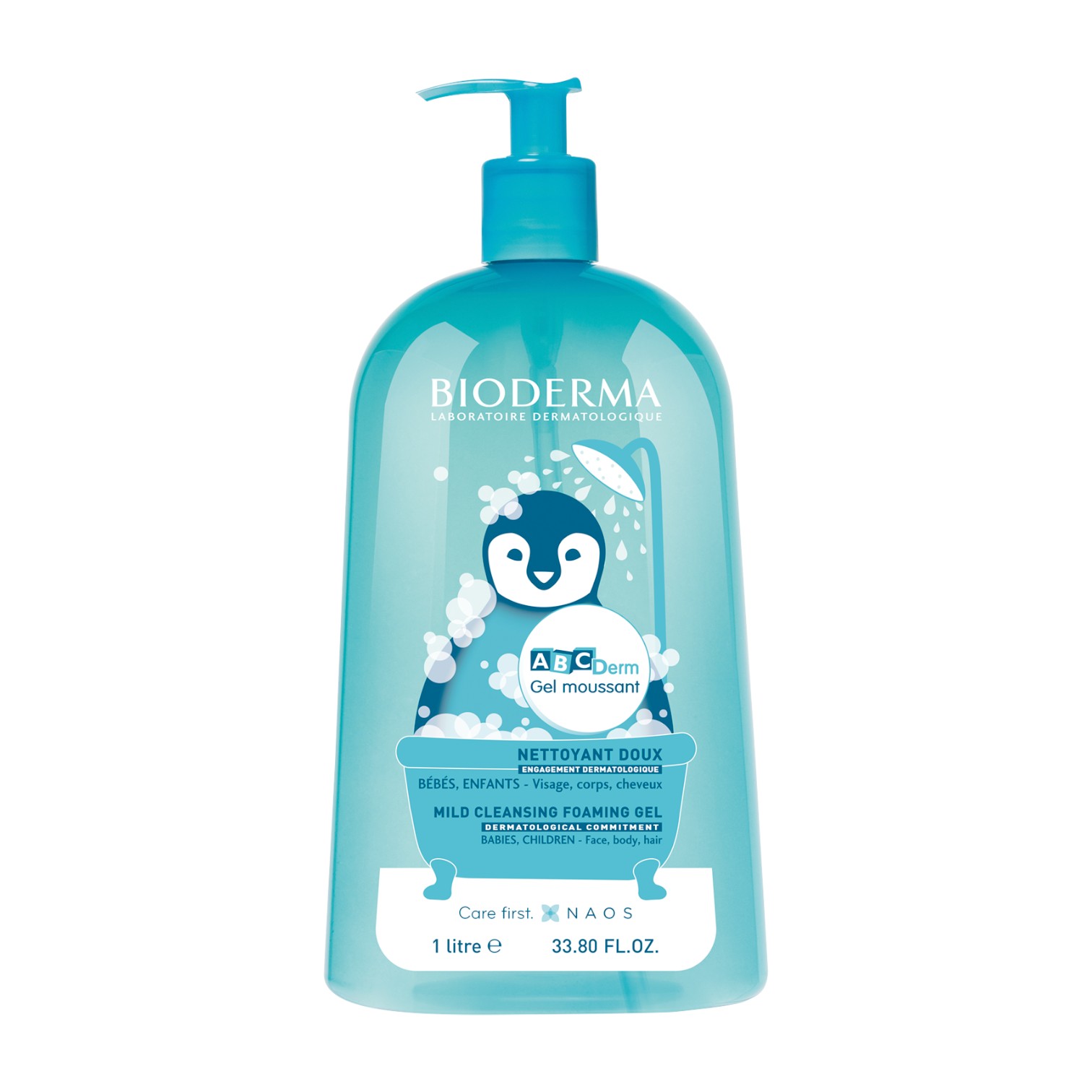 Bioderma ABCDerm Gel Moussant Delikatny żel myjący do ciała, twarzy i włosów 1000 ml
