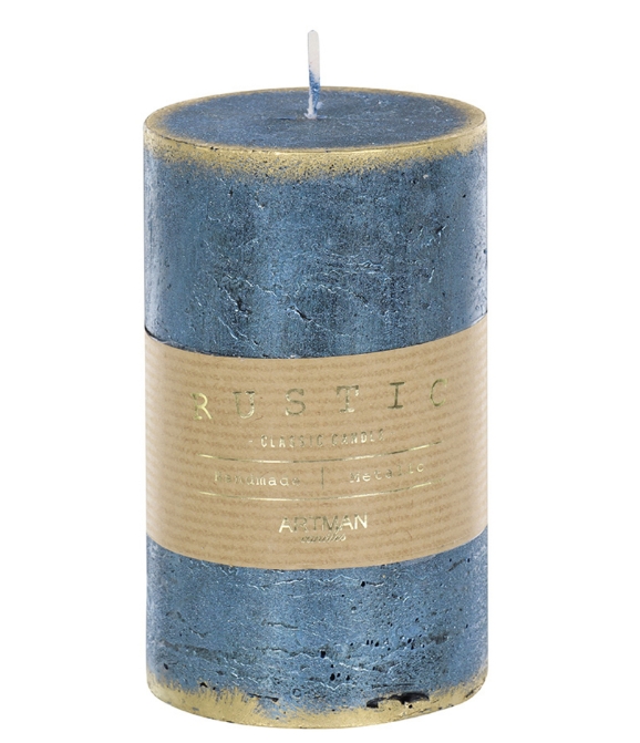 Artman Candles Candela Profumata Rustic Patinato Colore Blu, Taglia Media