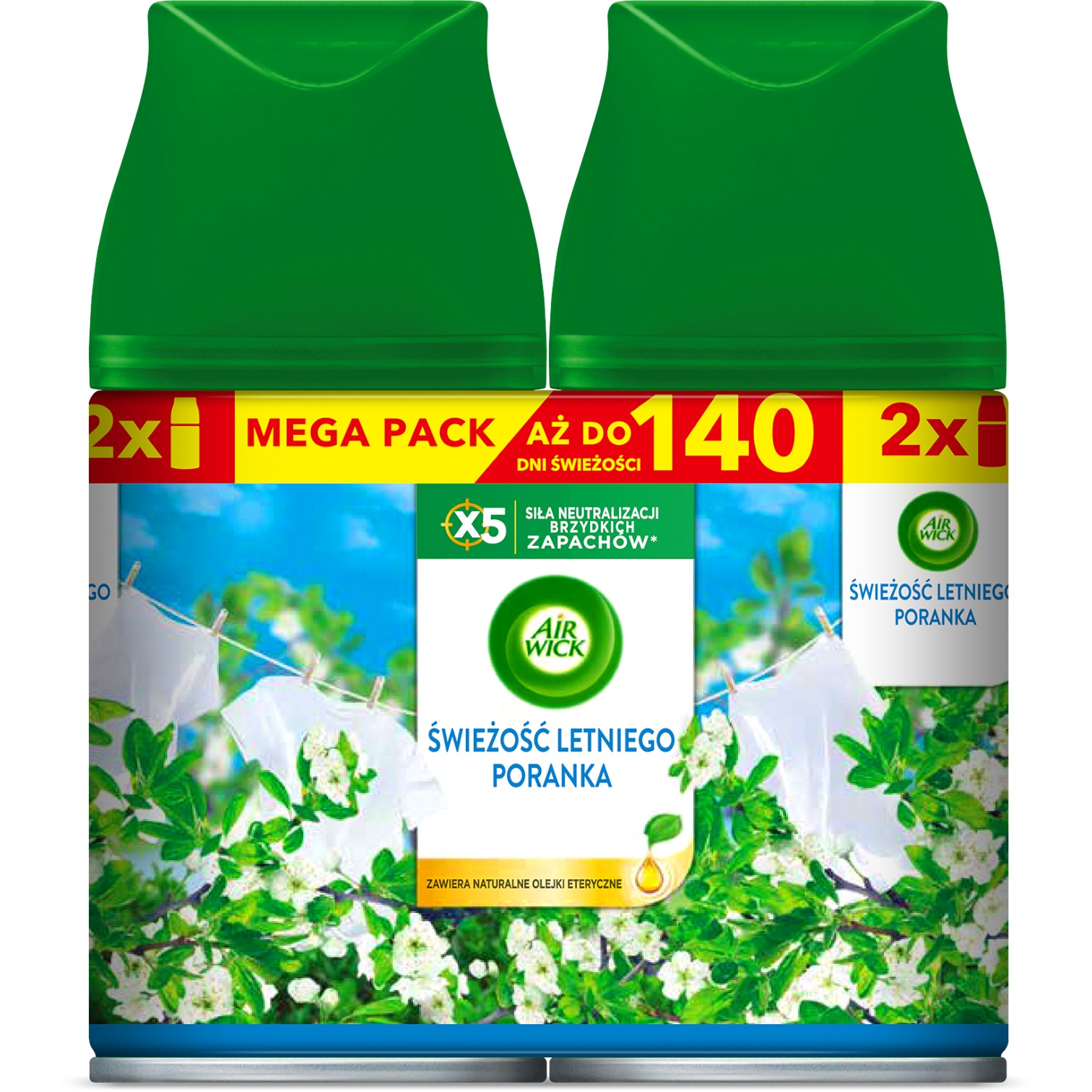 Air Wick Freshmatic Świeżość Letniego Poranka/Linen in the Air, Wkład megapack 2x250