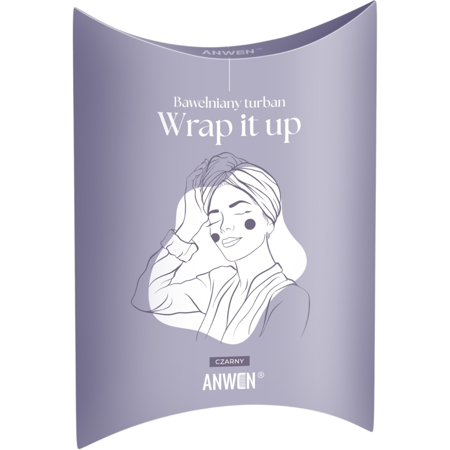 Anwen Wrap It Up Turban do włosów Czarny
