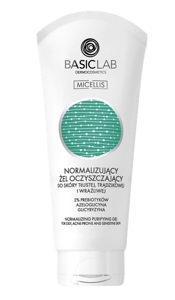 BasicLab Mini Gel Detergente Normalizzante per Pelle Grassa, Acneica e Sensibile 100 ml 100 ml
