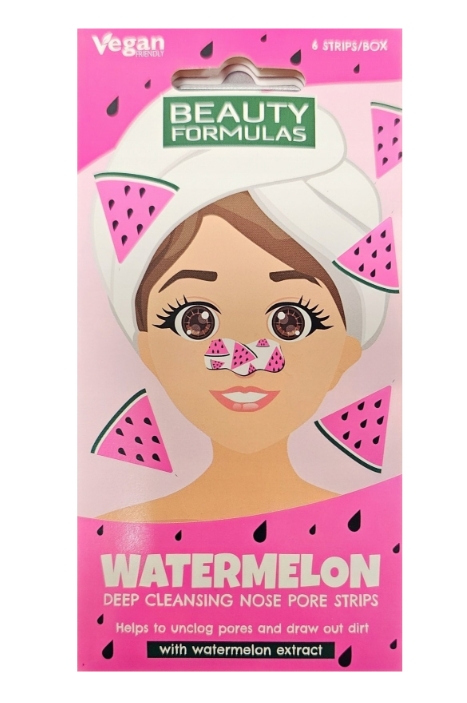 Beauty Formulas Strisce Purificanti per il Naso all’Anguria 6 pz