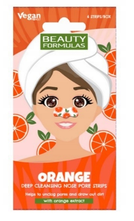Beauty Formulas Strisce Purificanti per il Naso all’Arancia 6 pz