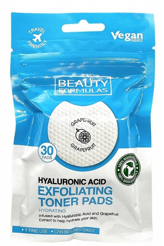 Beauty Formulas Patch Esfolianti Imbevuti all’Acido Ialuronico 30 pz