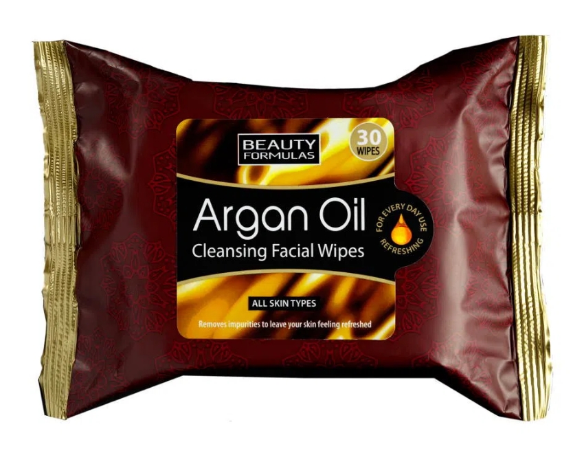 Beauty Formulas Oczyszczające chusteczki z olejkiem arganowym