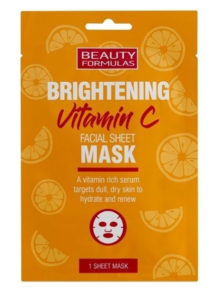 Beauty Formulas maska rozjaśniająca na tkaninie z witaminą C