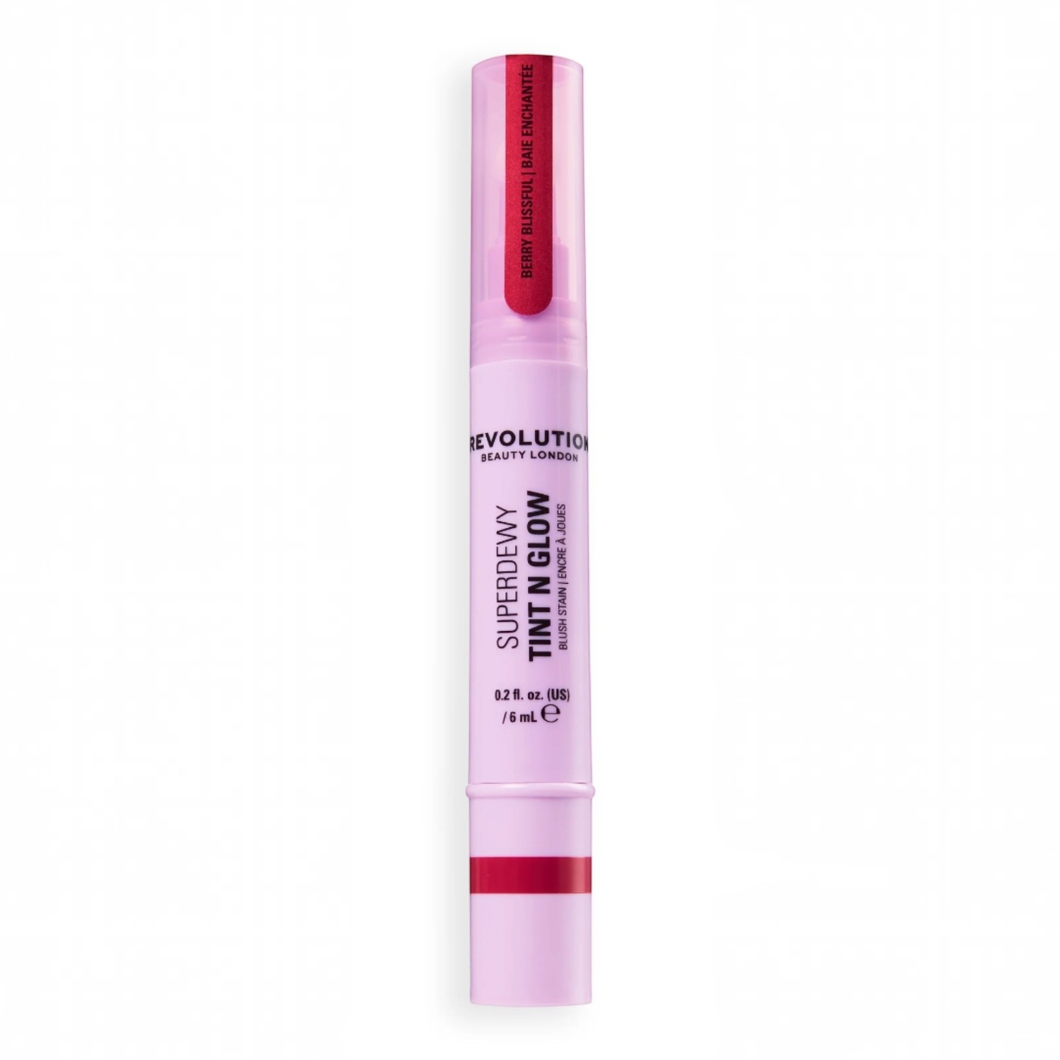 Makeup Revolution Superdewy Tint N Glow Blush Stain Płynny róż do policzków, Berry Blissful 
