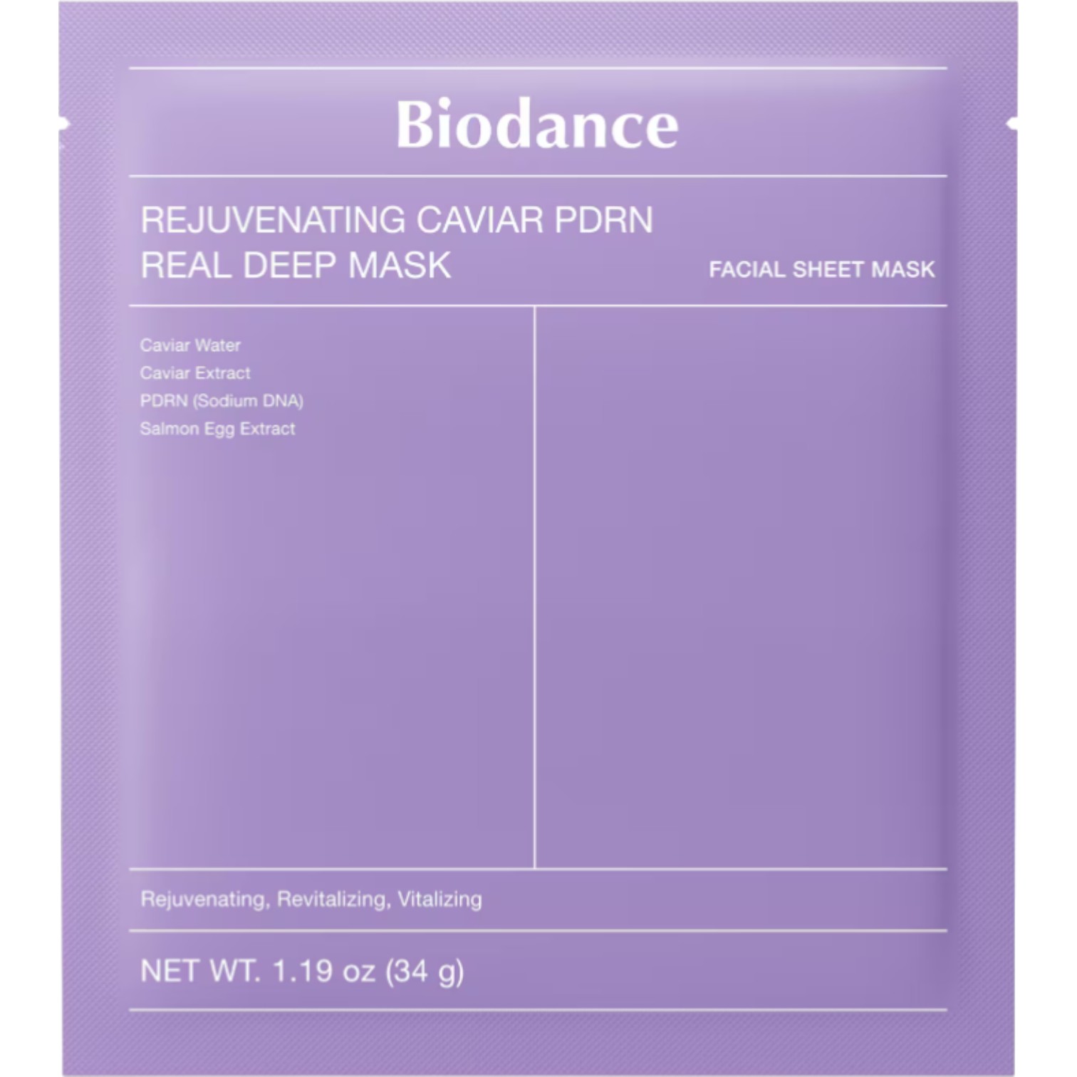 Biodance Rejuvenating Caviar PDRN Real Deep Mask, Odmładzająca maska do twarzy z Kolagenem i PDRN