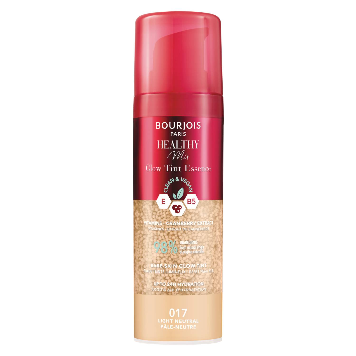 Bourjois Healthy Mix Glow Tint nawilżająca esencja wyrównująca koloryt skóry, 017 Light Neutral