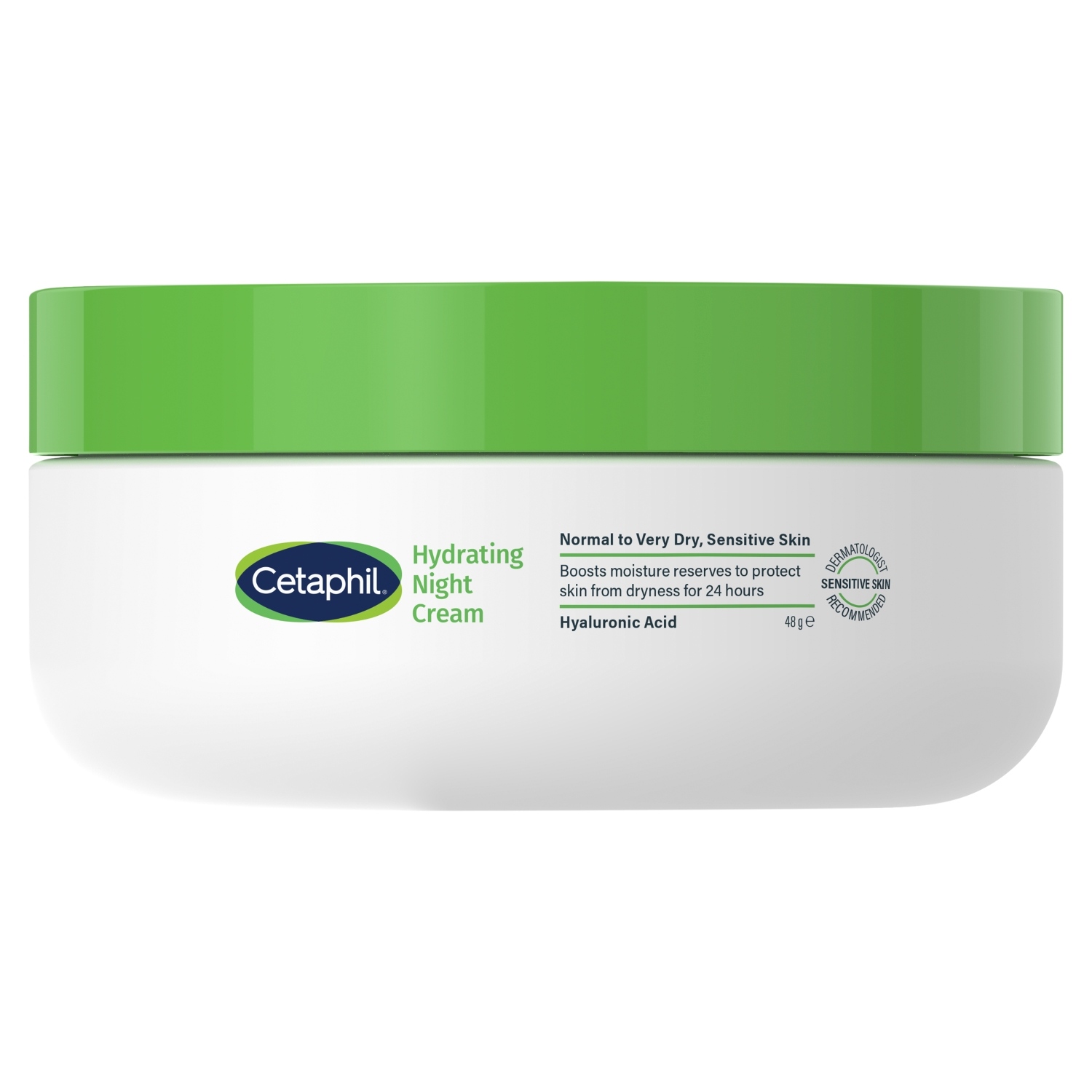 Cetaphil Krem nawilżający do twarzy z kwasem hialuronowym, Na noc