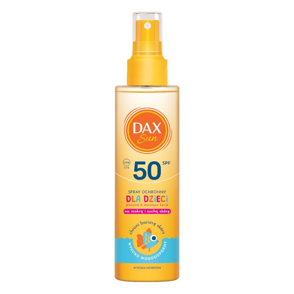Dax Sun Spray ochronny dla dzieci na mokrą i suchą skórę, SPF 50