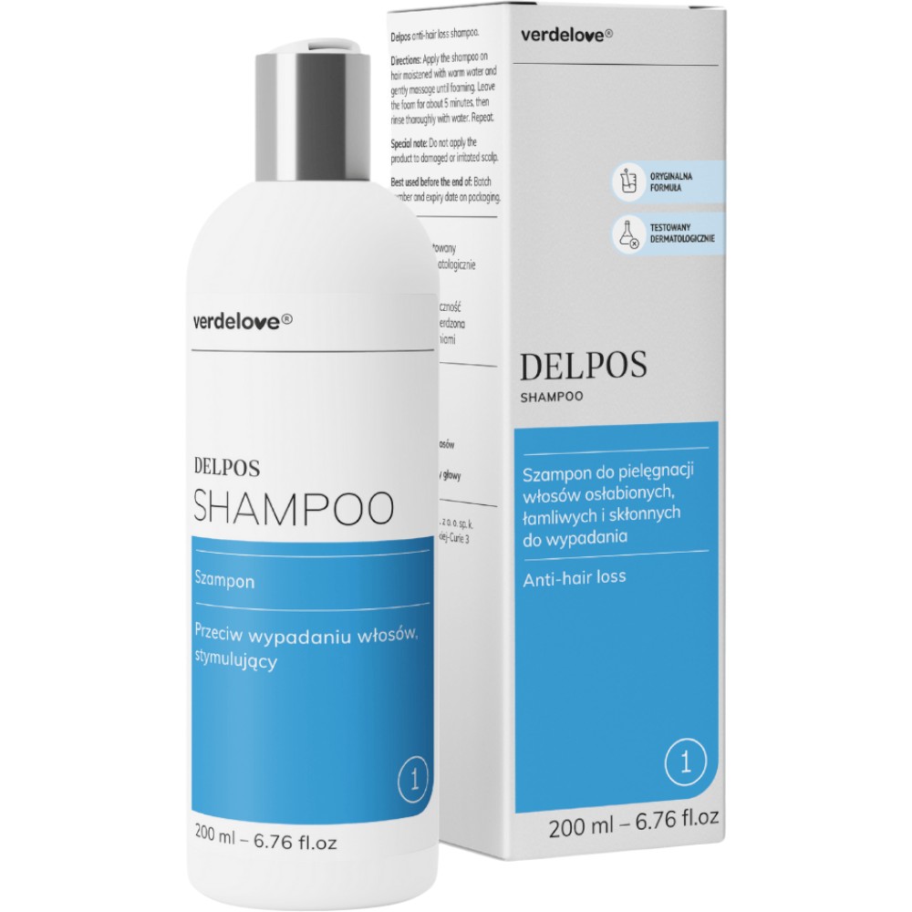 Verdelove Delpos Anti Hair Loss Shampoo, Szampon do pielęgnacji włosów osłabionych