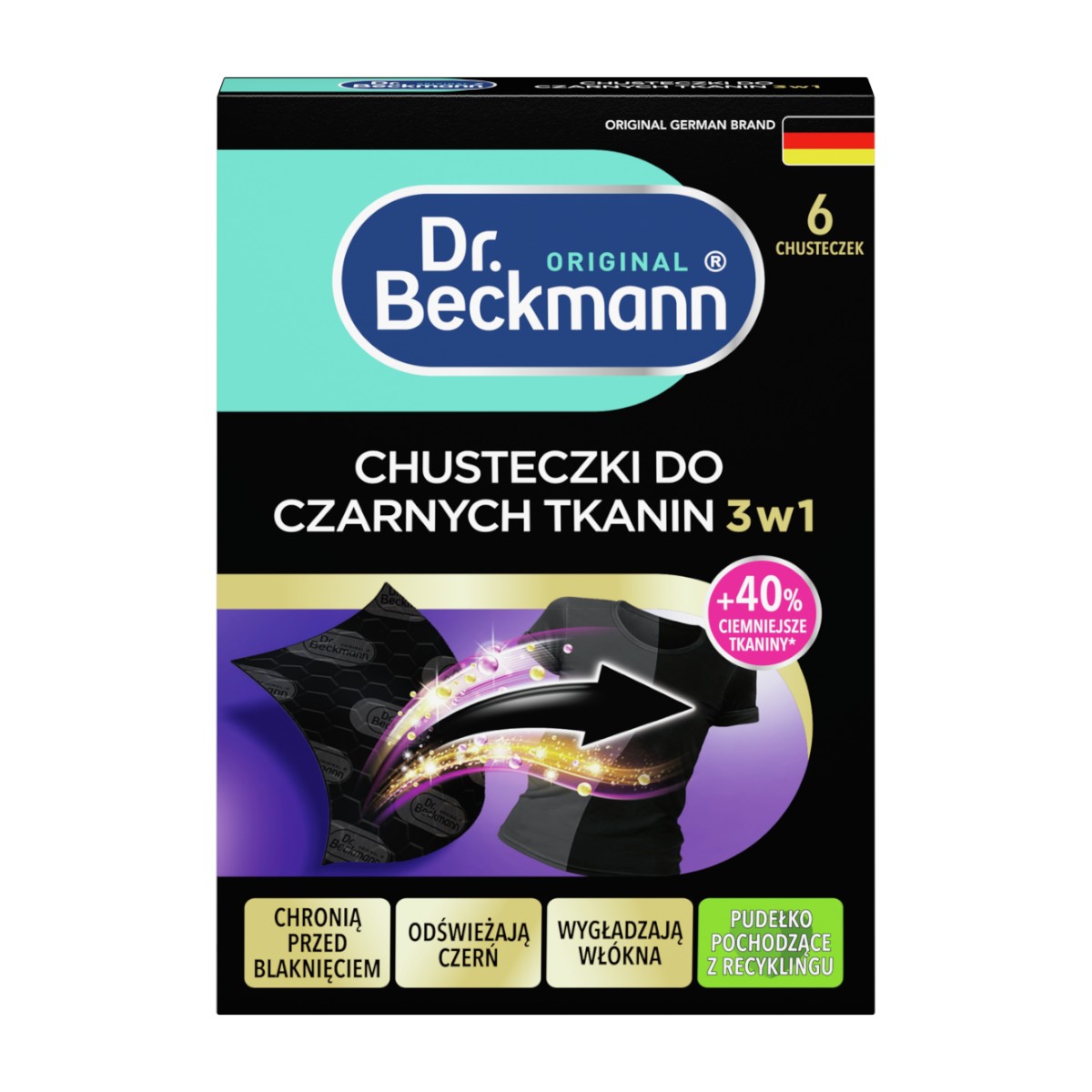 Dr. Beckmann Chusteczki do czarnych tkanin 3w1