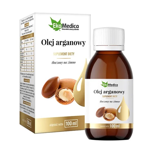 EkaMedica Olej Arganowy Tłoczony na Zimno, 100 ml 100 ml