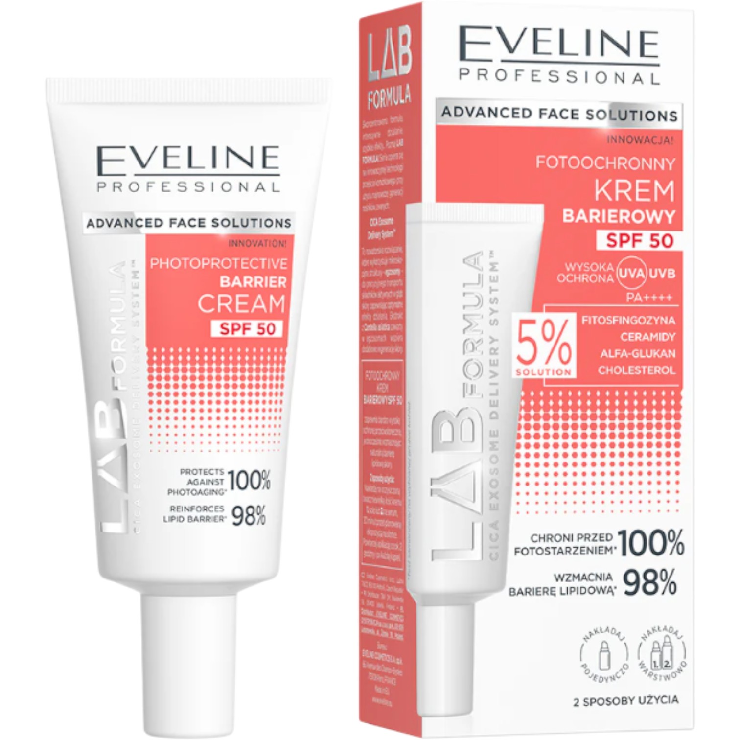 Eveline Lab Formula Krem barierowy do twarzy, SPF50  40 ml