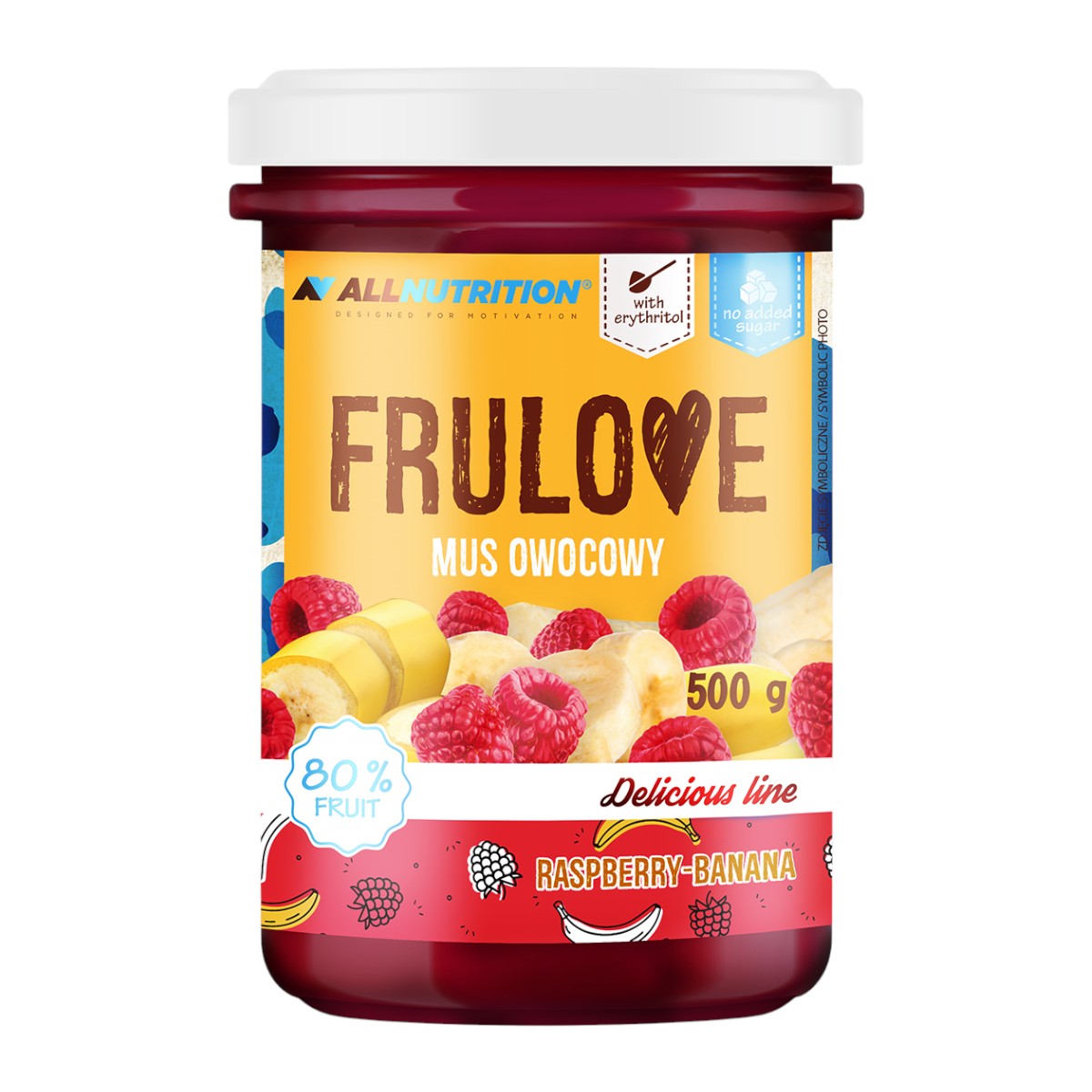 Allnutrition Frulove Mus owocowy, Raspberry-Banana 500 g