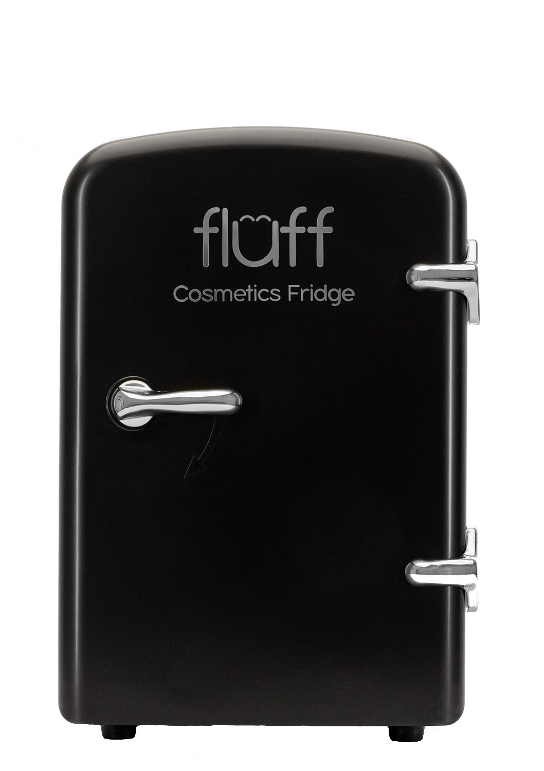 Fluff Frigorifero Cosmetico con Logo Argentato Nero Opaco