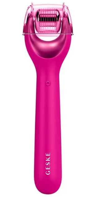 Geske MicroNeedle Face Roller 9in1 Roller do mezoterapii igłowej, Magenta
