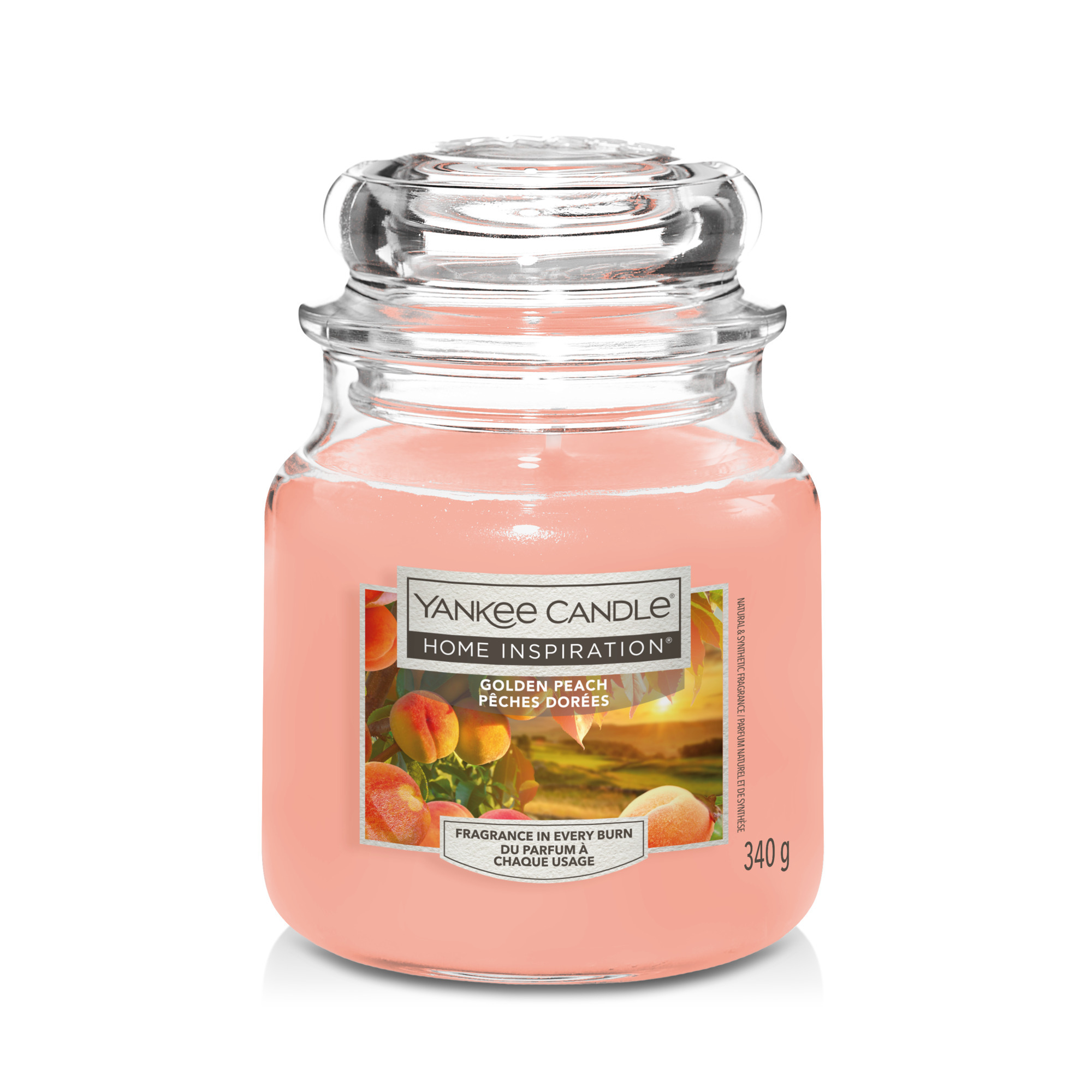 Yankee Candle Candela Home Inspiration Pesca Dorata, 340 g