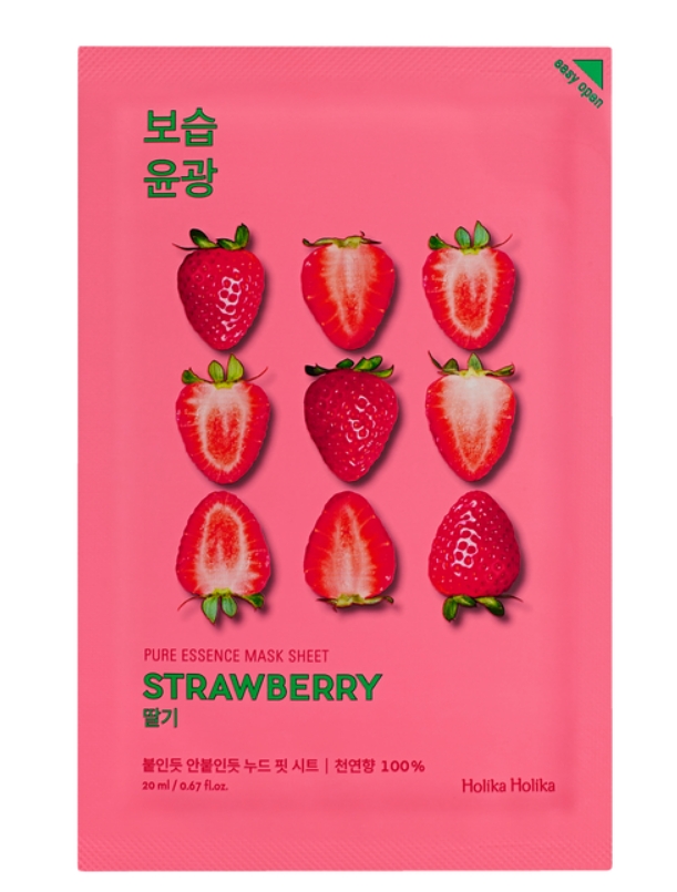 Holika Holika Pure Essence Maschera Viso Fragola 23 ml