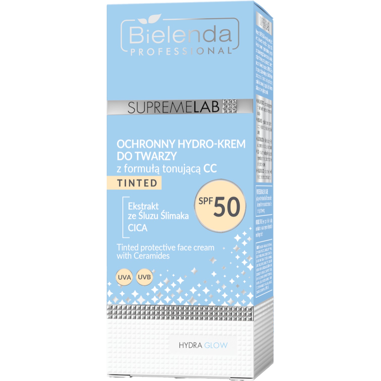 Bielenda Professional Supremelab Hydra Glow Ochronny hydro-krem do twarzy z formułą tonującą CC SPF50