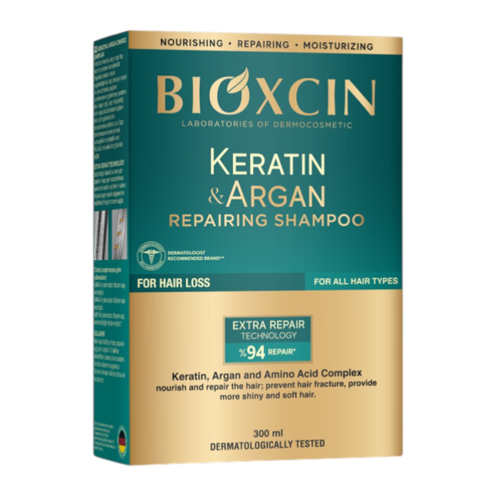 Bioxcin Keratin & Argan Szampon nawilżająco-regenerujący