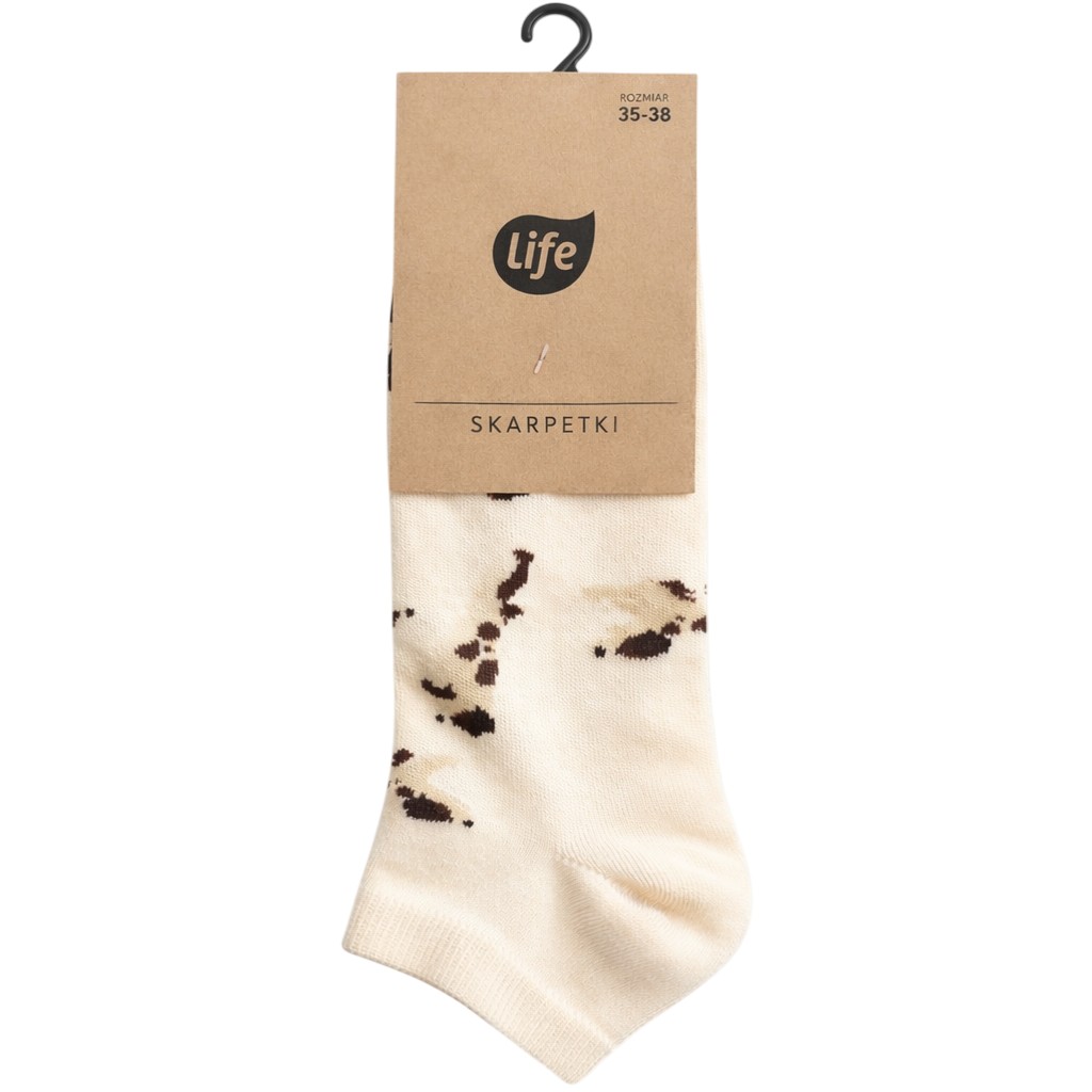 Life stopki bawełniane Hipster, wzór J.R. Terrier ecrue, 35-38