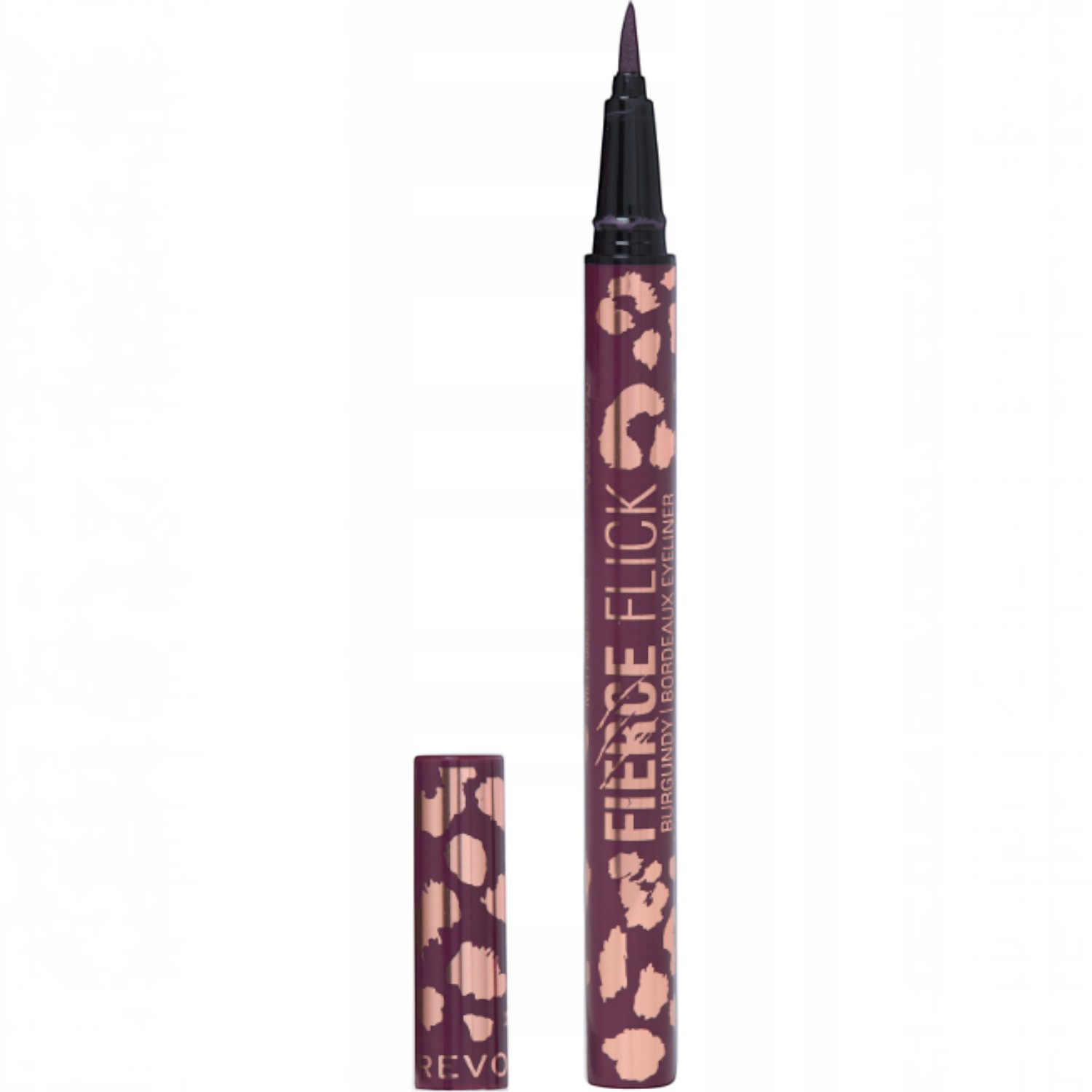 Makeup Revolution Fierce Flick Felt Eyeliner Pen Eyeliner w pisaku Cherry Coded Burgundy, 0,5 ml