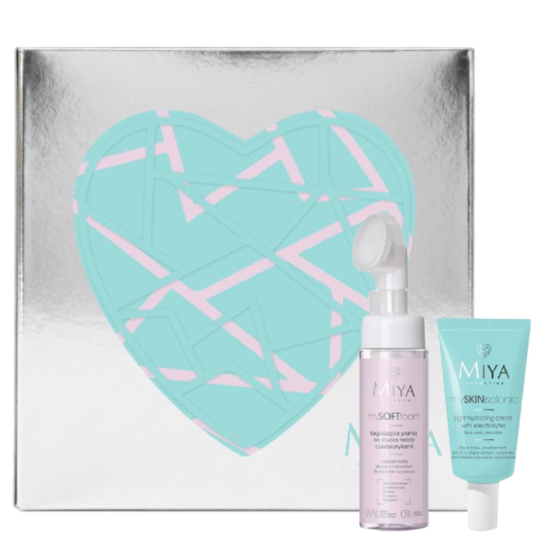 Miya zestaw Moisture Boost: mySOFTfoam Pianka 150 ml + mySKINisotonic Lekki krem 40 ml